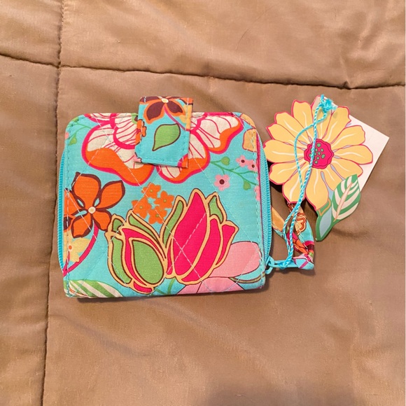 Vera Bradley Mini Zip Wallet Set. NWT. Tropical Flora - Picture 10 of 11